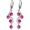 4.95 Carat 14K Solid White Gold Chandelier Earrings Natural Pink Topaz
