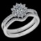 1.16 Ctw I2/I3 Diamond 10K White Gold Anniversary Halo Ring