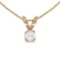 Certified 14k Yellow Gold Pearl Pendant