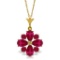 2.23 Carat 14K Solid Gold Rose In His Heart Ruby Necklace