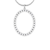 0.62 Ctw VS/SI1 Diamond 14K White Gold Necklace
