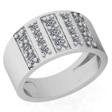 0.68 Ctw VS/SI1 Diamond 14K White Gold Ring