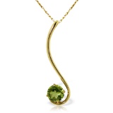 0.55 Carat 14K Solid Gold Fancy And Imagination Peridot Necklace
