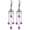 3 Carat 14K Solid White Gold Proof Of Love Pink Topaz Earrings