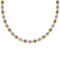 2.75 Ctw I1/I2 Peridot And Diamond 10K Rose Gold Necklace