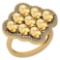 4.80 Ctw Citrine And Diamond I2/I3 10K Yellow Gold Vintage Style Ring