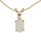 Certified 14k Yellow Gold Oval Opal And Diamond Filagree Pendant