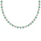 4.11 Ctw SI2/I1 Emerald And Diamond 14K Rose Gold Necklace