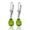 3 CTW 14K Solid White Gold Right Decisions Peridot Earrings