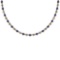 3.48 Ctw SI2/I1 Blue Sapphire And Diamond 14K Yellow Gold Necklace