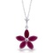 1.4 CTW 14K Solid White Gold Further To Go Ruby Necklace