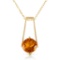1.45 Carat 14K Solid Gold Privacy Citrine Necklace