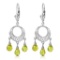 3.75 Carat 14K Solid White Gold Not Single Anymore Peridot Earrings