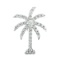 Certified 14K White Gold 1 Ct Diamond Palm Tree Pendant