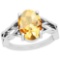 2.50 Ctw Citrine 10K White Gold Solitaire Ring