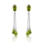 7.5 Carat 14K Solid White Gold All Parts Love Peridot Earrings