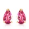 3.15 Carat 14K Solid Gold Gem Of A Woman Pink Topaz Earrings