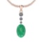 5.57 Ctw Emerald And Diamond I2/I3 14K Rose Gold Victorian Pendant