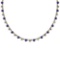 4.11 Ctw SI2/I1 Blue Sapphire And Diamond 14K Yellow Gold Necklace