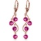 4.95 Carat 14K Solid Rose Gold Chandelier Earrings Natural Pink Topaz