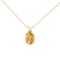 Certified 14k Yellow Gold Oval Citrine Pendant 0.8 CTW
