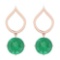 3.00 Ctw Emerald Style Prong Set 14K Rose Gold Earrings