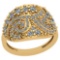 0.79 Ctw VS/SI1 Diamond 14K Yellow Gold Ring