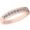 0.25 Ctw Diamond I2/I3 14K Rose Gold Eternity Band Ring