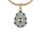 1.15 Ctw I2/I3 Treated Fancy Blue And White Diamond 14K Rose Gold Necklace