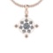 1.05 Ctw Diamond I2/I3 14K Rose Gold Vintage Style Pendant