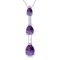 1.71 Carat 14K Solid White Gold Eager For Sensation Amethyst Necklace