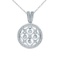 Certified 14K White Gold Dashing Diamonds Pendant