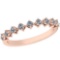 0.31 Ctw Diamond I2/I3 14K Rose Gold Eternity Band Ring