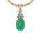 3.24 Ctw Emerald And Diamond I2/I3 14K Yellow Gold Victorian Pendant