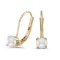 Certified 14k Yellow Gold Pearl Lever-back Earrings
