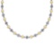 2.75 Ctw I1/I2 Citrine And Diamond 10K White Gold Necklace