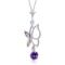 0.4 Carat 14K Solid Gold Permit Me This Dream Amethyst Necklace