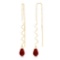 6.6 Carat 14K Solid Gold Threaded Dangles Earrings Ruby