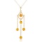 1.5 Carat 14K Solid Gold Ray Of Faith Citrine Necklace