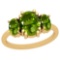3.00 Ctw Peridot 14K Rose Gold Vintage Style Ring