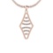 0.12 Ctw Diamond I2/I3 14K Rose Gold Vintage Style Pendant