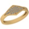 0.16 Ctw VS/SI1 Diamond 14K Yellow Gold Ring