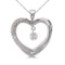 Certified 14K White Gold Dashing Diamonds Pendant