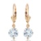 3.1 Carat 14K Solid Gold Prettygirl Aquamarine Earrings