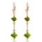 3.75 Carat 14K Solid Gold Leverback Earrings Peridot