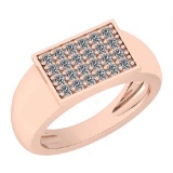 0.43 Ctw Diamond I2/I3 14K Rose Gold Ring