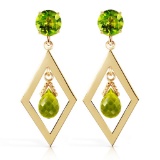 2.4 Carat 14K Solid Gold Euphoria Peridot Earrings