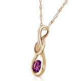 0.65 Carat 14K Solid Gold No Tears Tonight Amethyst Necklace