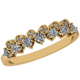 0.34 Ctw Diamond I2/I3 14K Yellow Gold Eternity Band Ring