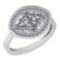 0.63 Ctw Diamond I2/I3 14K White Gold Ring